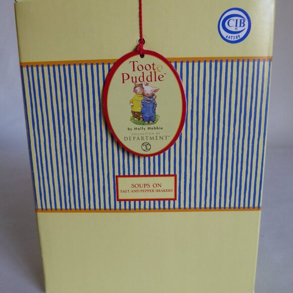 2001 DEPT 56 TOOT & PUDDLE PIG CERAMIC SALT & PEPPER SHAKER SET (NEW IN BOX) - Picture 9 of 13